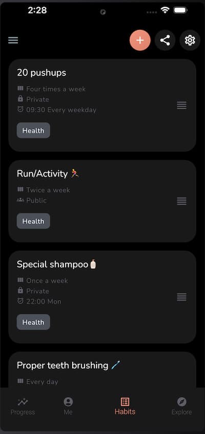 Yourhabit app screenshot 2